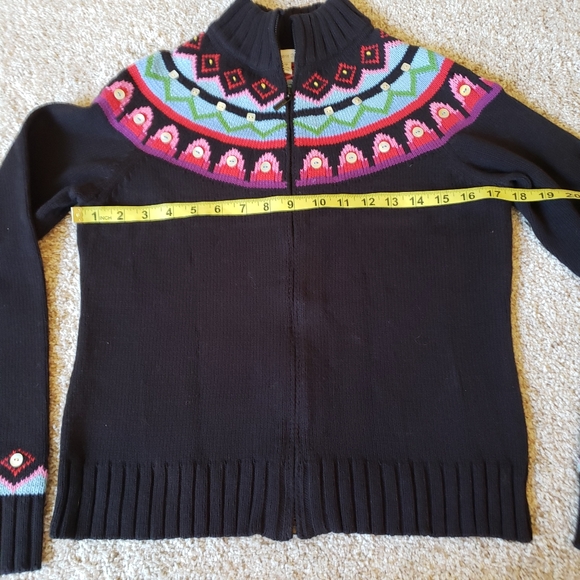 Northern Isles Fair Isles Zip Up Mock Neck Sweater - Picture 8 of 8